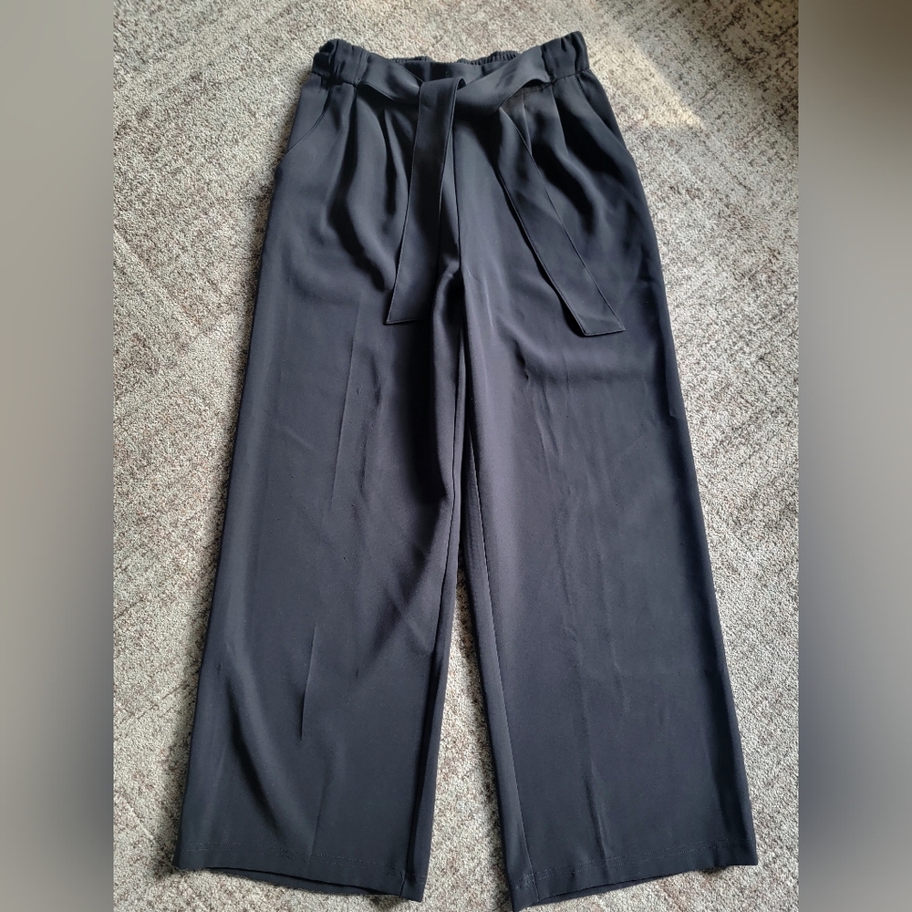 Lululemon Noir Pants Self-Tie Elasticated High Rise Wide Leg Pants Size‎ 4 - Picture 3 of 12